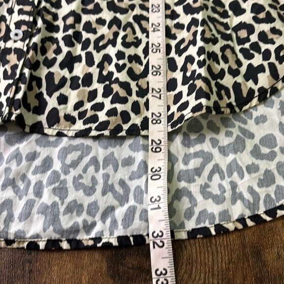 Maeve Anthropologie Bennet Leopard button down shirt Sz LP - Picture 10 of 10